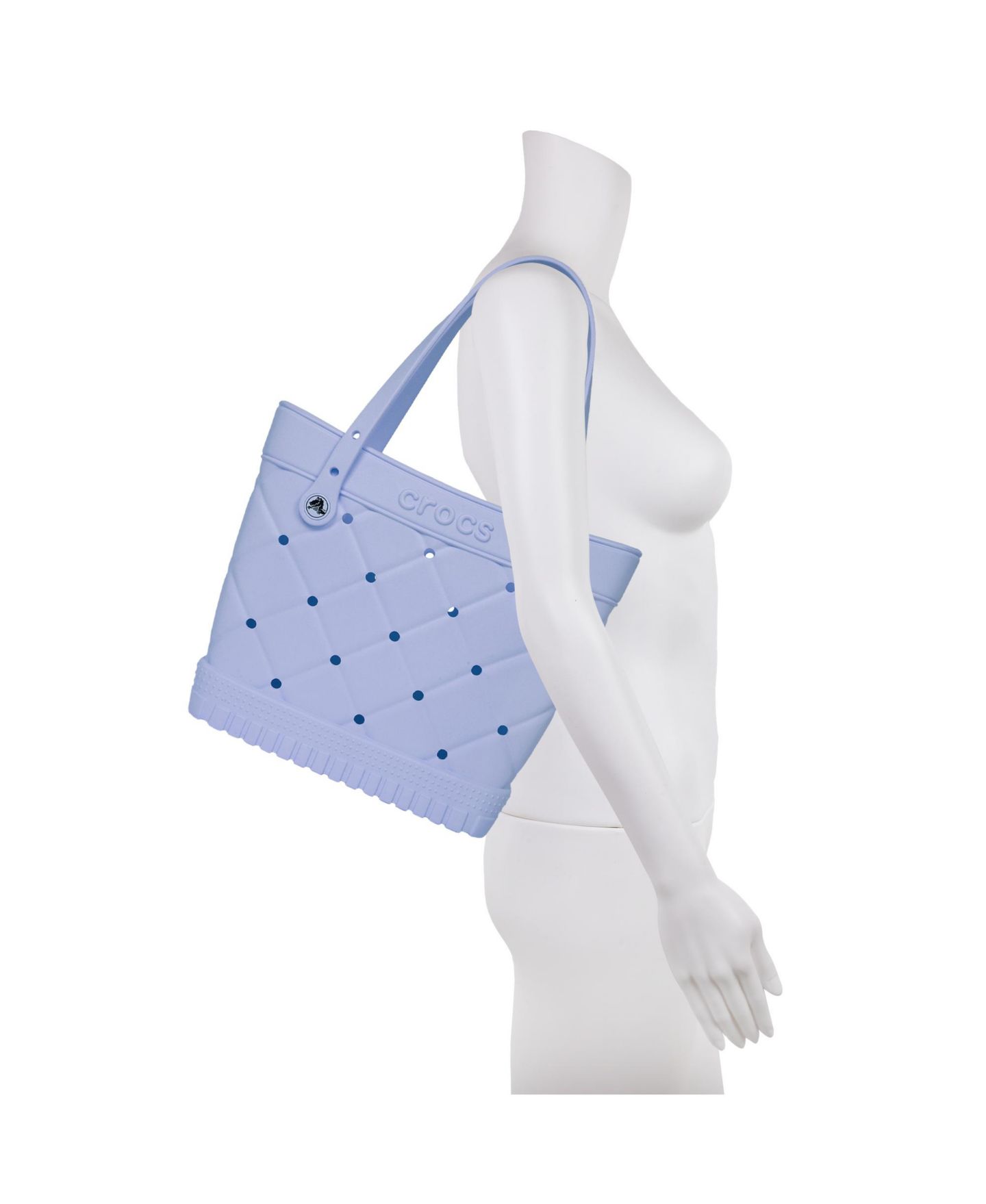 Женская сумка Crocs Quilted Tote, цвет: Синий мглистый — фото 7