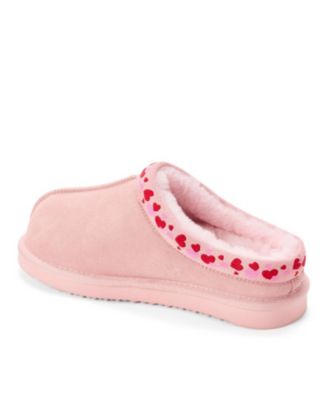 Women's Fireside Greta Genuine Shearling Clog Slipper with Embroidery