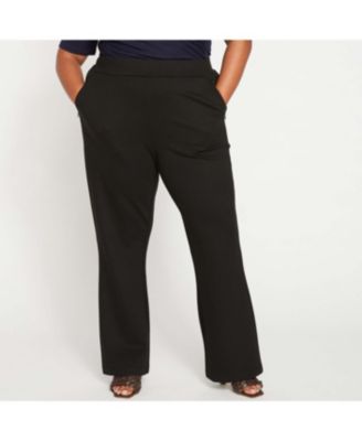 Plus Size Pull On Bootcut Ponte Pants