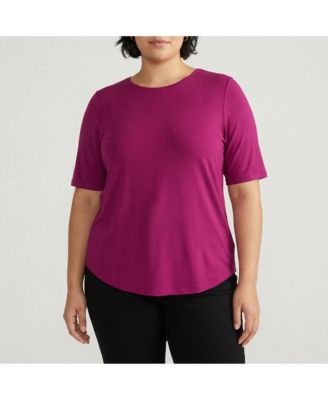 Women's Plus Size Liquid Jersey Crew Neck Stovepipe Tee