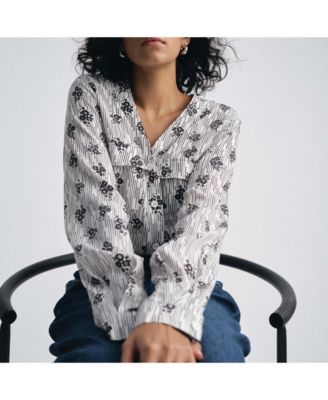 Women's Plus Size Cooling Stretch Cupro Button-Down Blouse