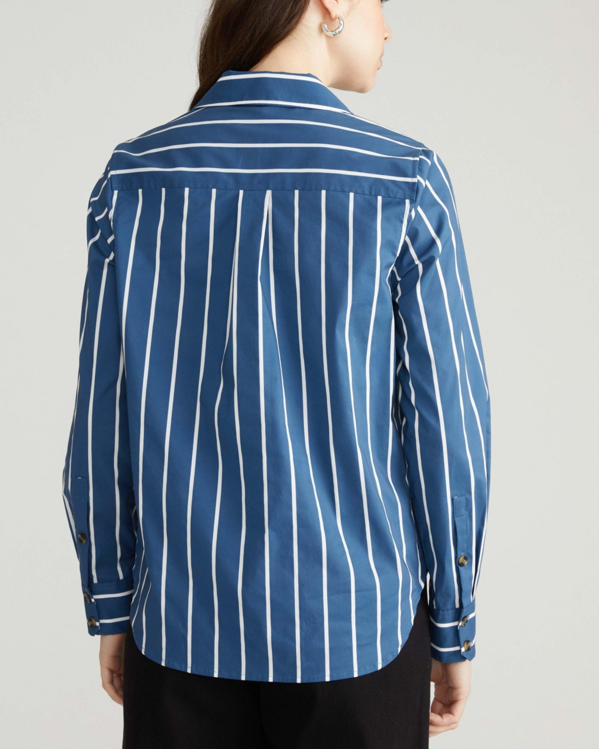 Universal Standard Plus Popover Stretch Poplin Shirt Classic Fit