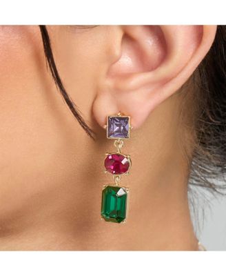 BCBG Generation Multi-Gem Drop Earrings