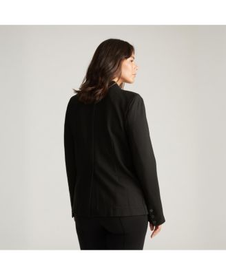 Plus Size Lennox Collarless Ponte Blazer