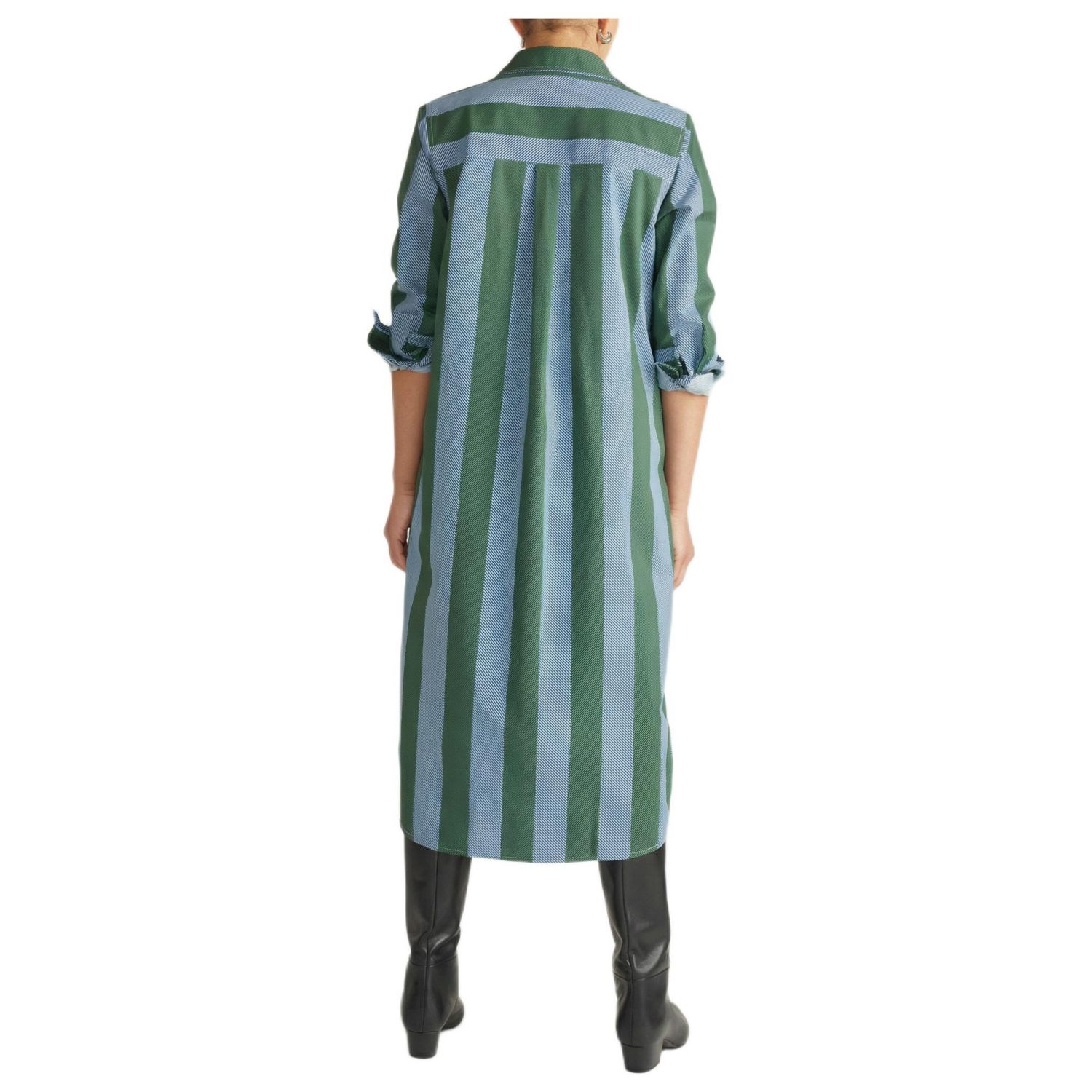 Women's Plus Size Odeon Stretch Poplin Shirtdress