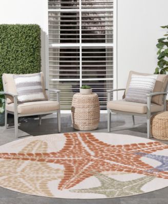 Aloha ALH28 5'3"x5'3" Round Area Rug