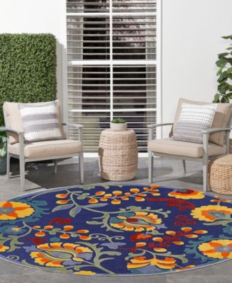 Aloha ALH17 5'3"x5'3" Round Area Rug