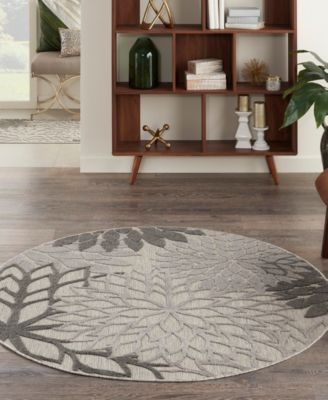 Aloha ALH05 Silver 5'3" Round Rug