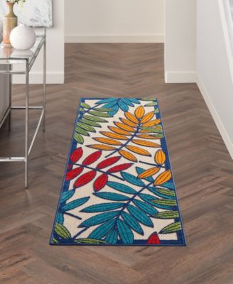 Aloha ALH18 Multi 2' x 6' Runner Rug