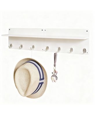 2 Pack Wall Organizer: Stylish, Space Saving, Versatile Storage for Coats, Bags, Keys