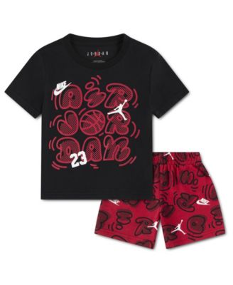 Boys' Toddler 2T-4T Printed Movement Lines T-Shirt & Shorts, 2-Piece Set
