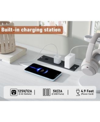 Rattan 9 Drawer Dresser with Charging Station, Farmhouse Chest of Drawers, Wide Closet Dresser Storage Organizer for Bedroom, Living Room