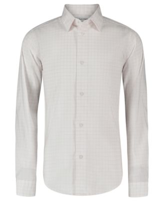 Boys' 8-20 Long-Sleeve Stretch Dobby Check Dress Shirt