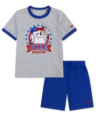 Boys' 4-7 Dri-FIT Baseball Character Short-Sleeve T-Shirt and Shorts, 2-Piece Set