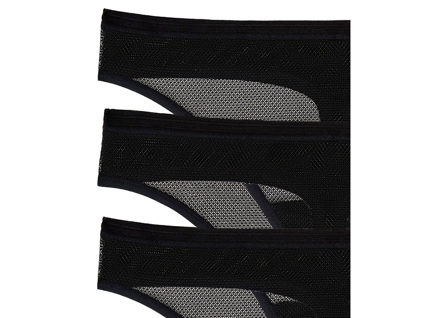 Women's Sheer Striped Thongs, 3-Pack Set