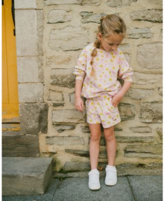Toddler Girls French Terry Shorts Printed Daisies