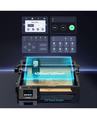 10W Laser Engraver Cutter with 15.7in x 15.7in Area, Dual-Beam & Touchscreen