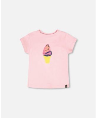 Toddler Girls Cotton Jersey Ice Cream T-Shirt - Toddler|Child