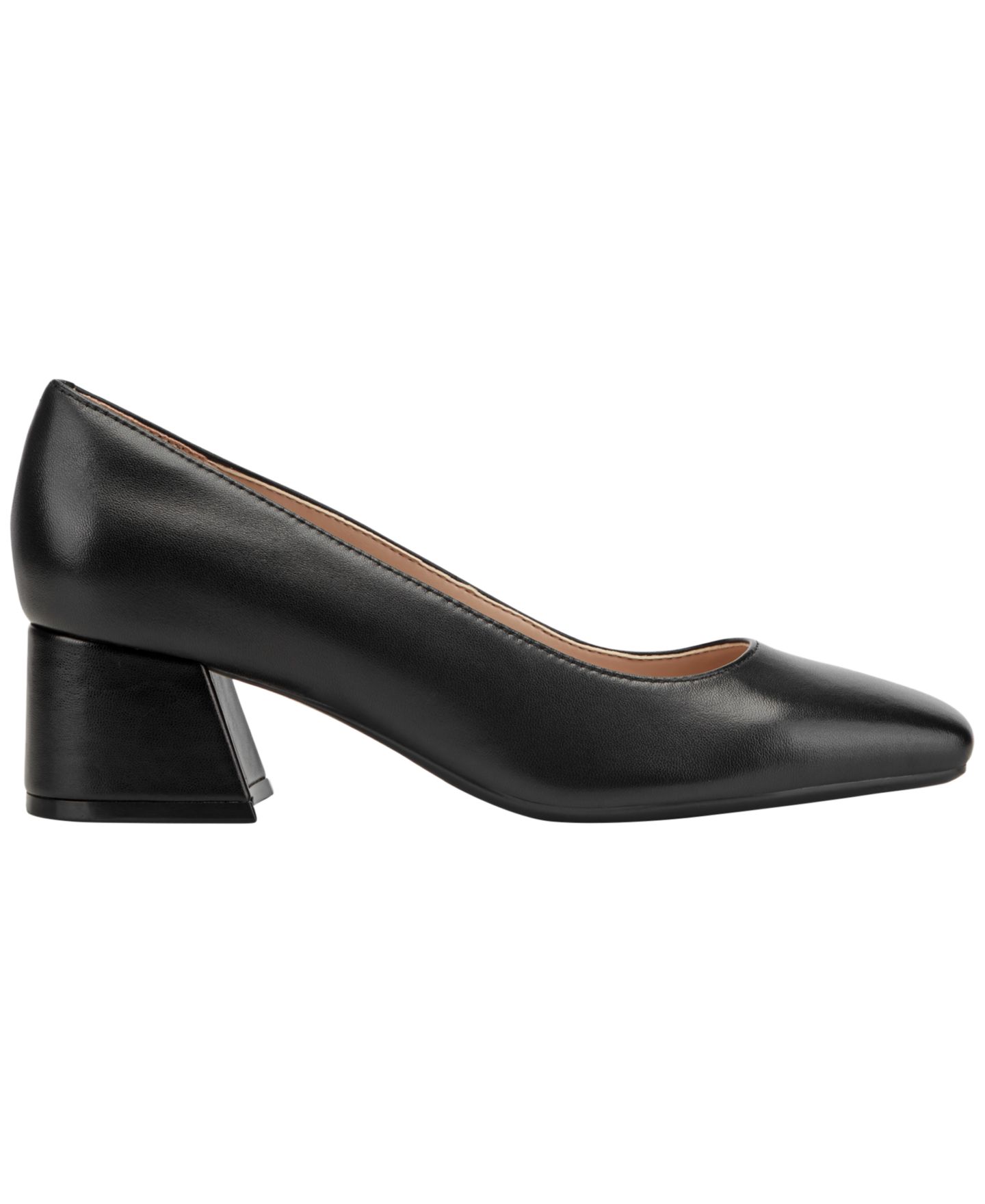 Женские туфли Easy Spirit Marelyn eFlex Square Toe Block Heel Pumps, цвет: Чёрный кожаный — фото 2