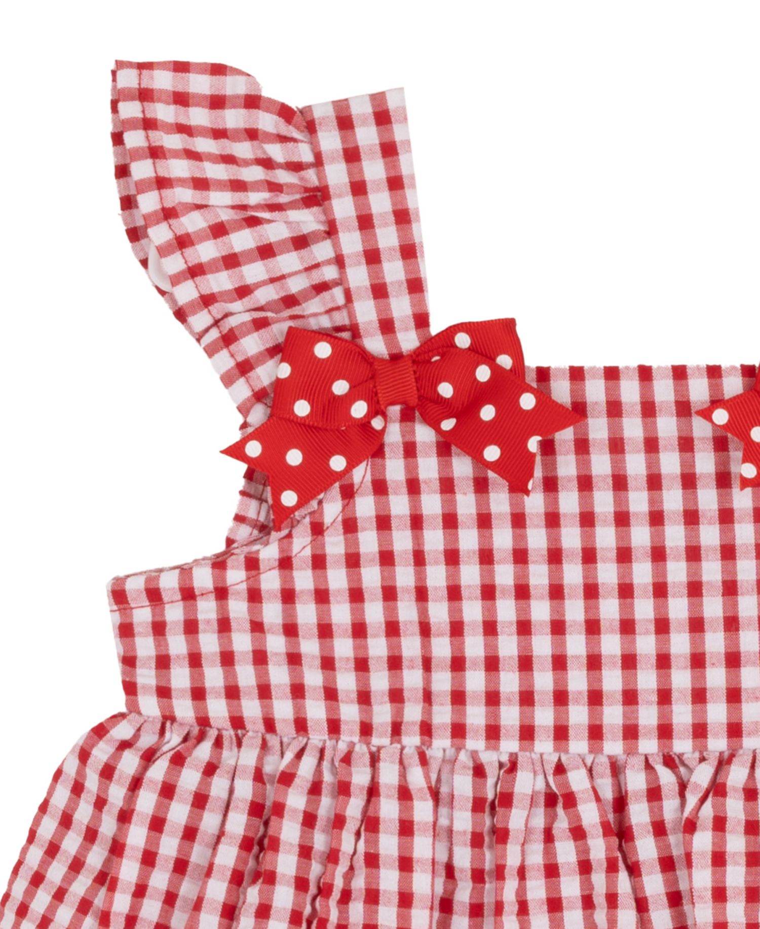 Baby Girls' Strawberry Seersucker Square Neck Top and Capri Leggings, 2-Piece Set