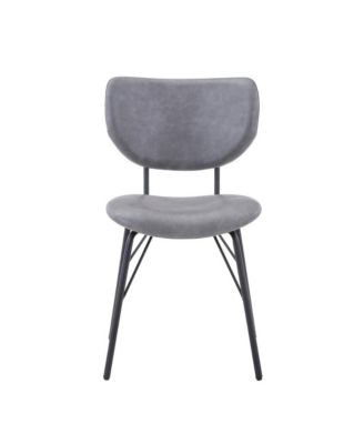 Modern Faux Leather Split-Back Upholstered Dining Chair (Set of 2)