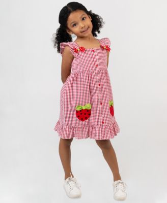 Girls' 2T-6X Gingham Seersucker Dress