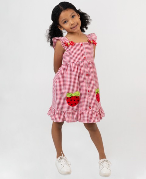 Платья Rare Editions Girls' 2T-6X Gingham Seersucker Dress