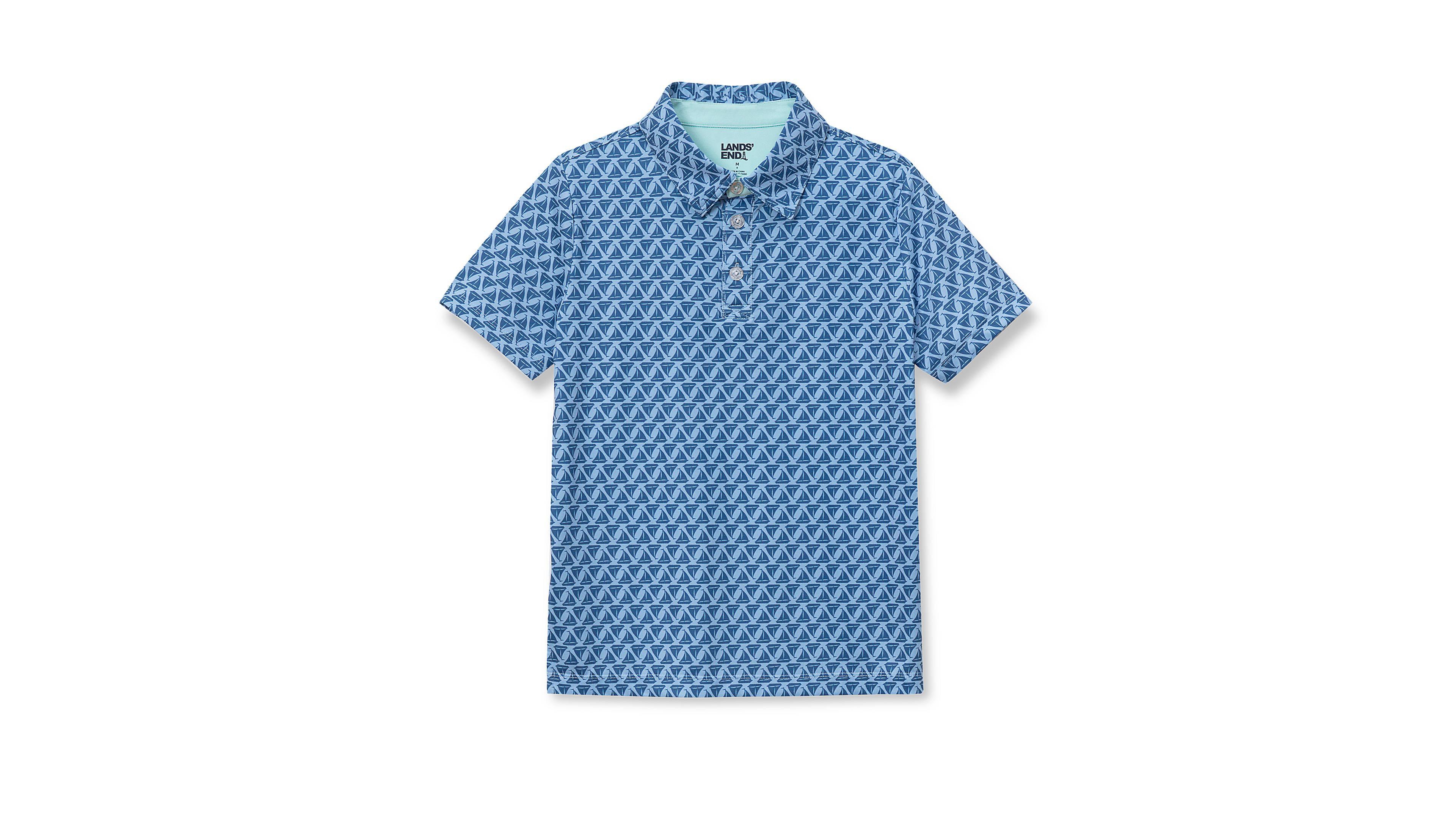 Lands' End Boys Short Sleeve Performance Polo