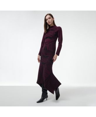 Women's Geometric Jacquard Handkerchief Skirt