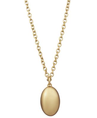 Gold-Tone Pebble Pendant Necklace