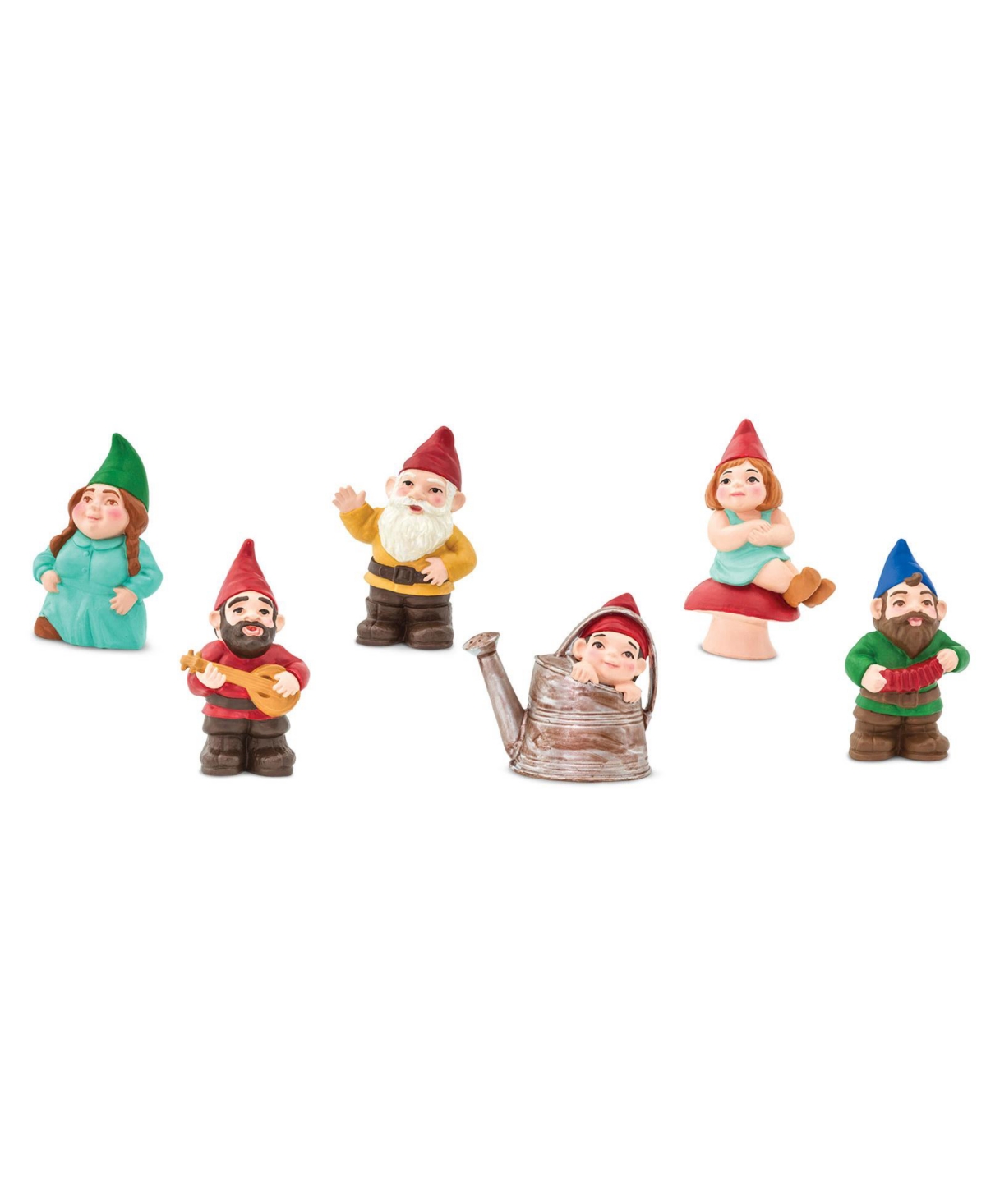 Safari Ltd. Gnome Family Toob – 6 Hand Painted Miniature Gnome Figurines