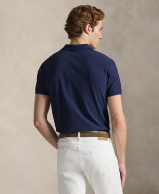 Men's Slim-Fit Honeycomb Mesh Polo Shirt