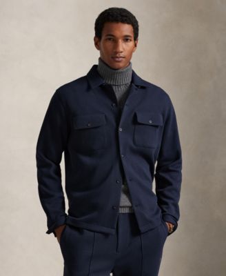 Men's Long-Sleeve Mesh Double Knit Tech Shirt