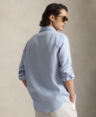 Men's Classic-Fit Herringbone Pattern Shirt