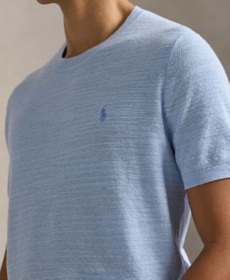 Men's Textured Lightweight Sweater T-Shirt