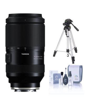 70-180mm f/2.8 Di III VC VXD G2 Lens for Sony E, Bundle with 3-Section Aluminum Tripod and Cleaning Kit