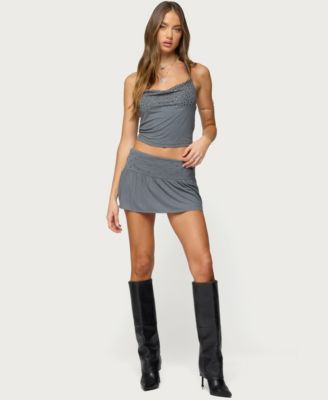 Women's Klara Studded Cowl Neck Halter Top