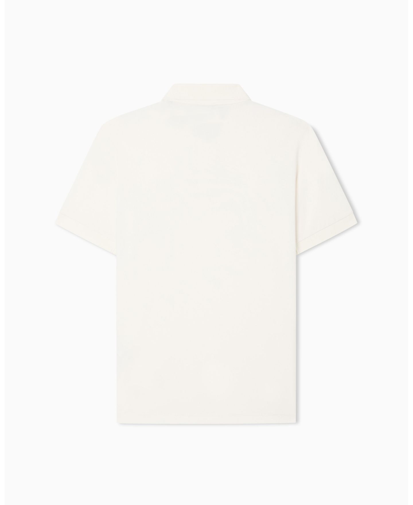 Мужское поло A|X Armani Exchange White Edition Short Sleeve Pique Polo Shirt, цвет: Кремовый — фото 3