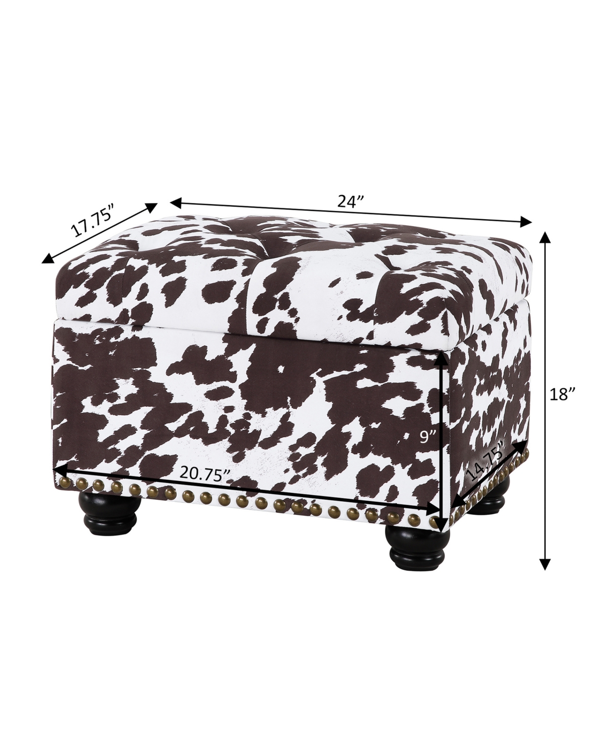 Convenience Concepts 17.75" Designs4Comfort 5th Avenue Storage Ottoman