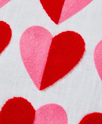 Heart Cotton Slub Decorative Pillow, 18" x 18"