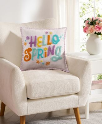 Hello Spring Reversible Decorative Pillow, 18" x 18"