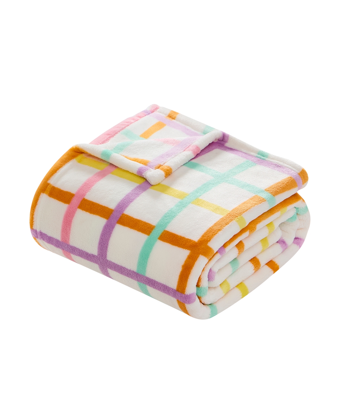 Hallmark Chromatic Grid Plush Throw, 50" x 70"