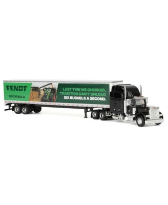 1/64 Peterbilt 379 Semi Truck with Box Trailer, Fendt "Grow Bold"
