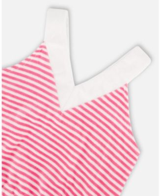 Toddler Girls Striped Terry Cloth Top and Short Set