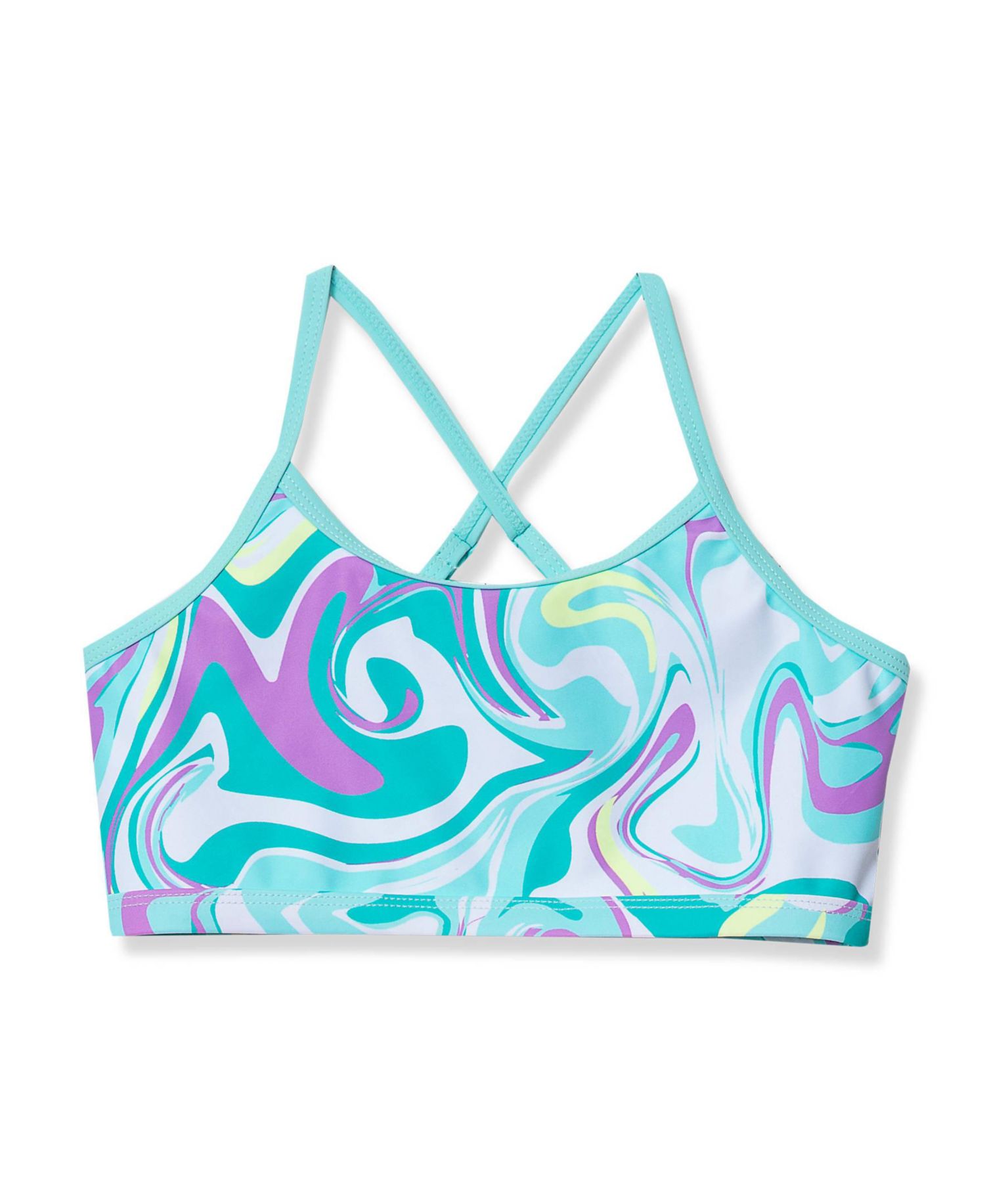 Girls Chlorine Resistant Criss Cross Bikini Top