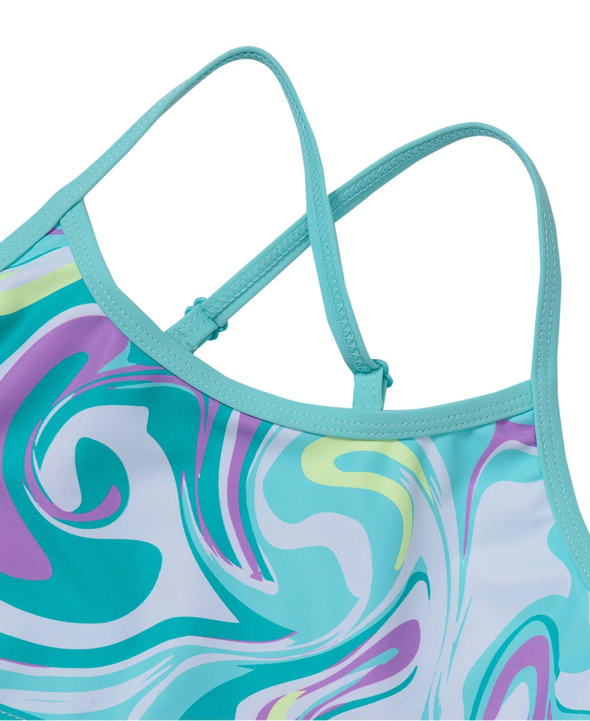 Lands' End Girls Chlorine Resistant Criss Cross Bikini Top