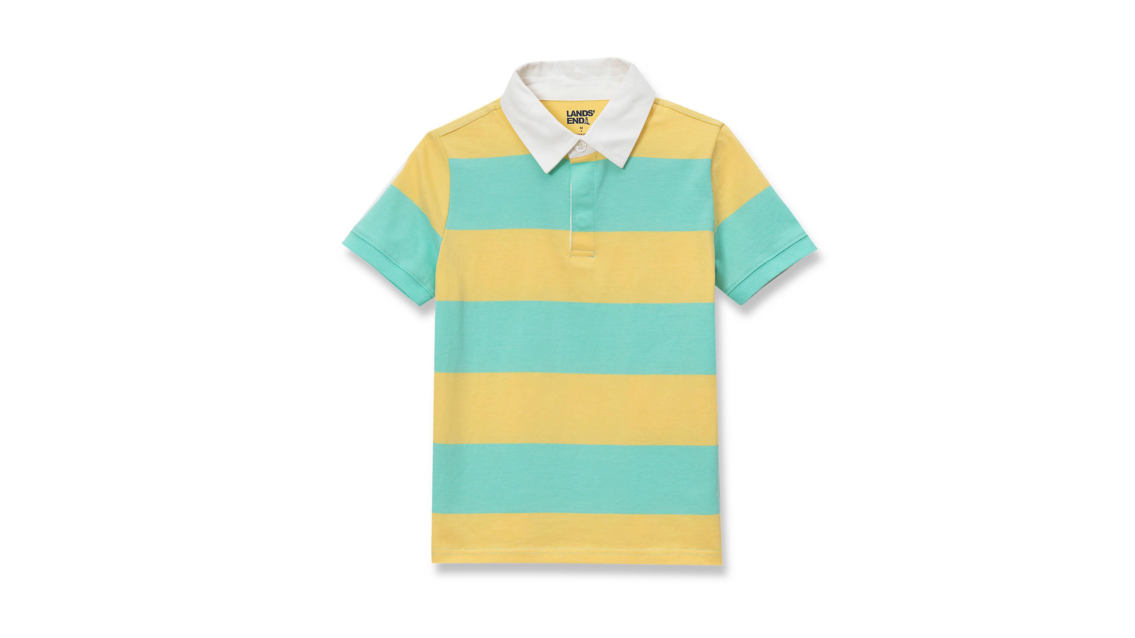 Lands' End Little And Big Boys Short Sleeve Rugby Polo Shirt