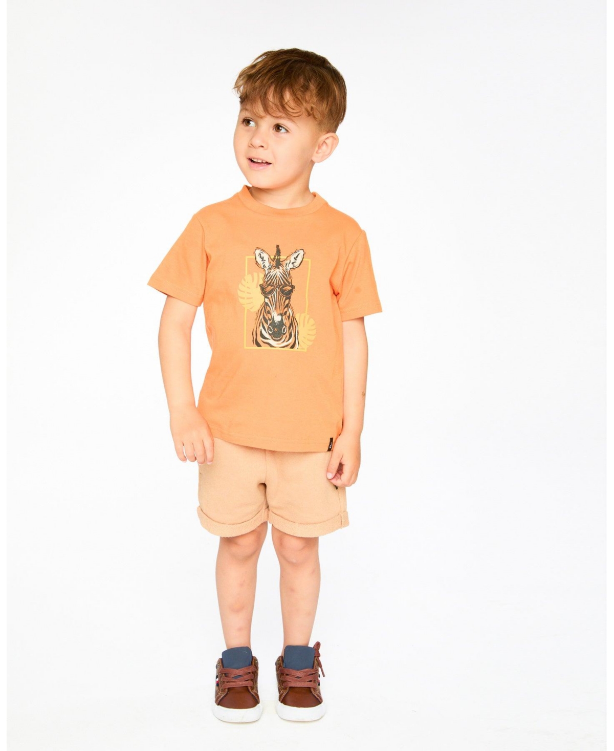 Deux par Big Boys Cotton Short Sleeve T-Shirt Orange