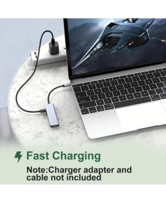 4-in-1 Type-C Hub, PD100W, USB 3.0, USB2.0 Compatible with Type C Devices with DP Alt Mode,Ideal for Home Office, Travel