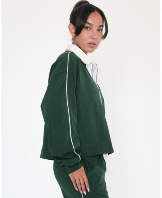 Women's Rugby Piping Relaxed Polo Top